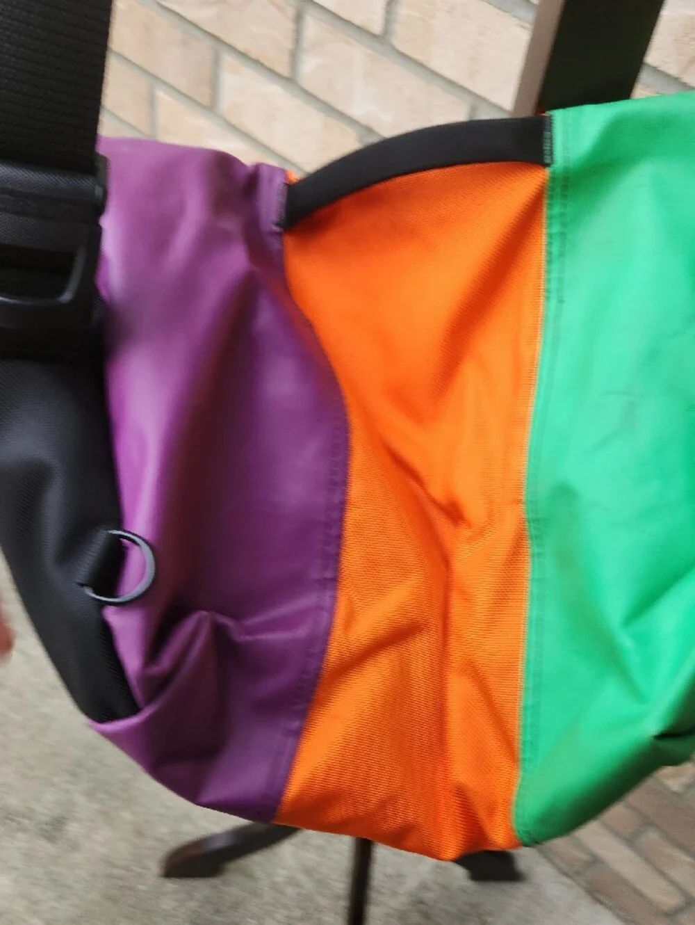 Timbuk2 Colorblock Messenger Bag - Green, Orange, Purple 16x19